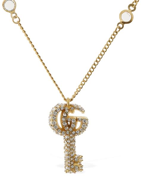 gucci toggle heart beaded necklace|gucci double g key necklace.